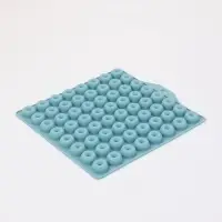 Форма для мармелада &laquo;Пончики&raquo;, силикон, 21.5&times;20 см, 64 ячейки (d=2 см), голубая