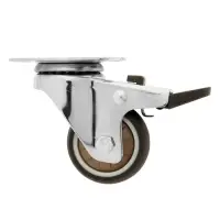 Колесо мебельное CAPPIO, d=50 мм, со стопором, поворотное, мягкий ход, покрытие TPR
