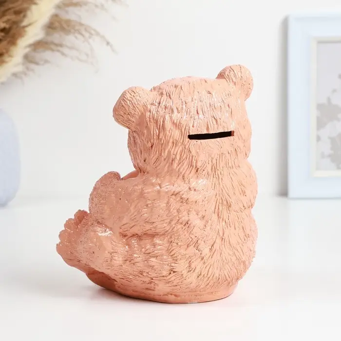 Копилка для денег &laquo;Мишка с сердцем&raquo;, гипс, 16.5&times;18.5 см