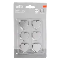 Магнитики на холодильник тм VETTA, 2,5см, нерж.сталь 430 + 3мм магнит, 2 дизайна