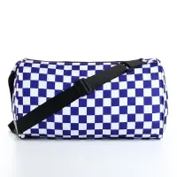 Сумка спортивная на молнии, регулируемый ремень, маленький размер, белая, синяя