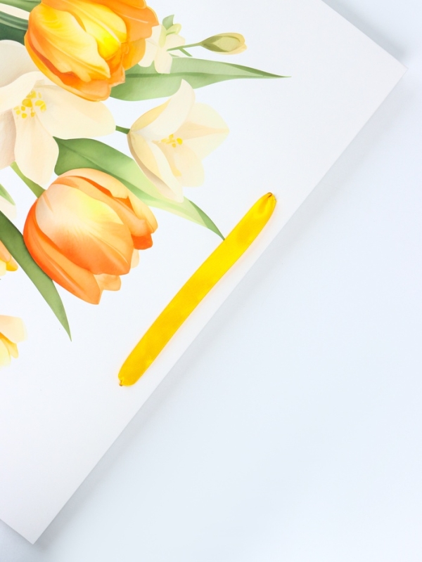 Пакет подарочный ламинированный вертикальный «Тюльпаны», XL 40 × 49 × 19 см