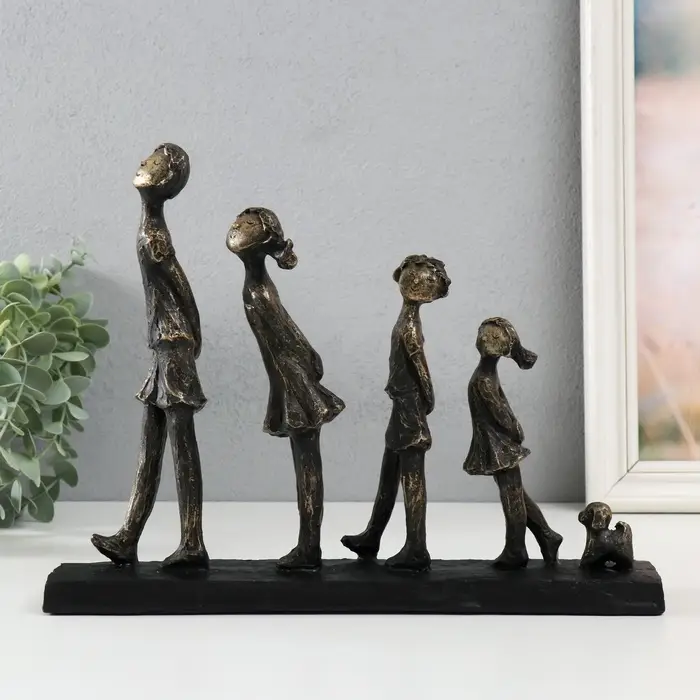 Фигурка полистоун &laquo;Весёлая компания&raquo; под металл, 30.4&times;6&times;22.6 см