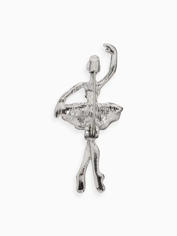 Брошь &laquo;Балерина&raquo;, изящная, сине-голубая в серебре