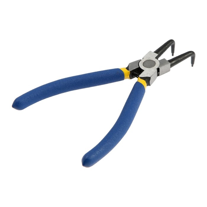 Съемник внутренних стопорных колец ТУНДРА, изогнутые губки на сжим, 170 мм Съемник внутренних стопорных колец ТУНДРА, изогнутые губки на сжим, 170 мм