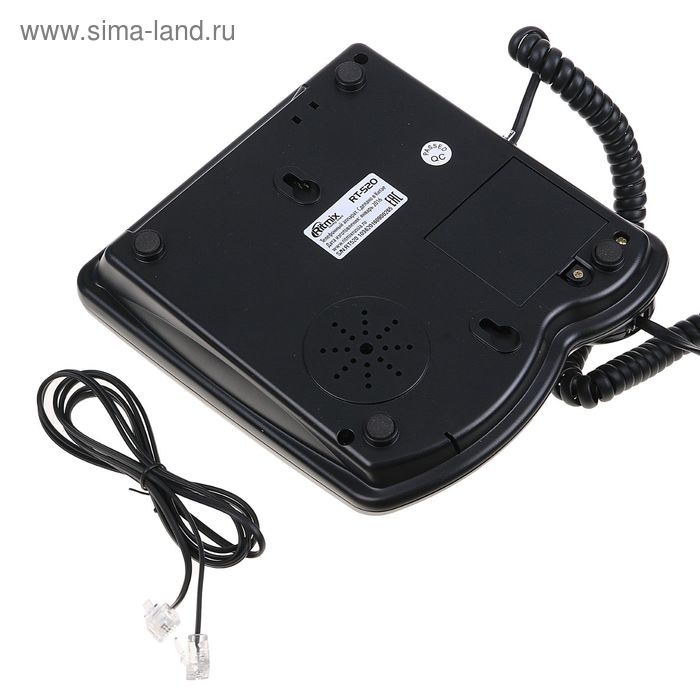 Проводной телефон Ritmix RT-520, световой индикатор, настольно-настенный, черный Проводной телефон Ritmix RT-520, световой индикатор, настольно-настенный, черный