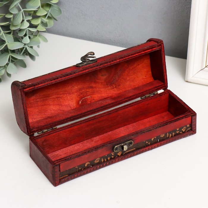 Шкатулка-купюрница дерево Шкатулка-купюрница дерево "Цветы" 6,5х20х7 см