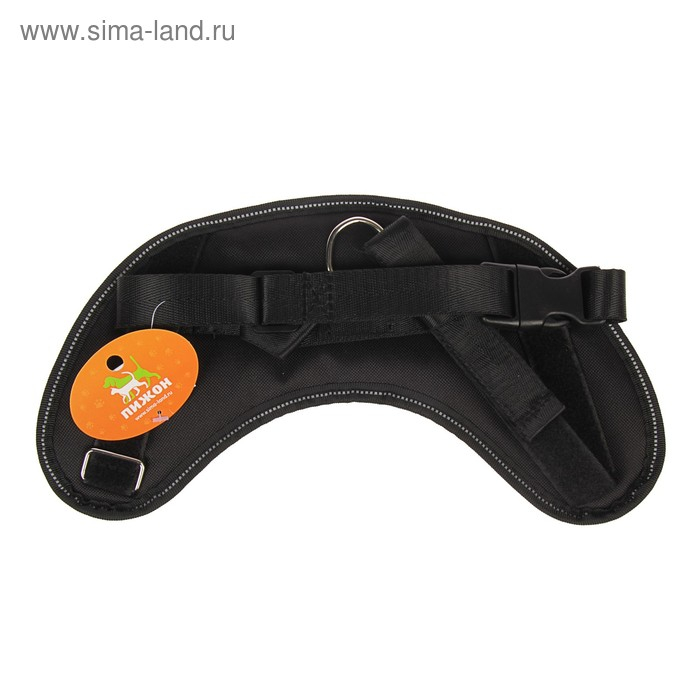 Шлейка К9 мягкая светоотражающая, размер S, ОГ 45-55 см, вес 5-12,5 кг, чёрная Шлейка К9 мягкая светоотражающая, размер S, ОГ 45-55 см, вес 5-12,5 кг, чёрная