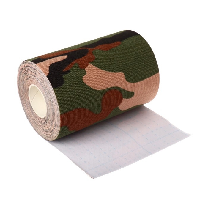 Кинезио - тейп, 10 см × 5 м, цвет камуфляж Кинезио - тейп, 10 см × 5 м, цвет камуфляж