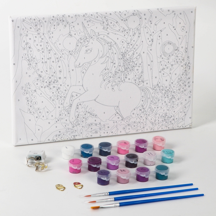 Картина по номерам с подрамником и гирляндой «Волшебный мир», 20 х 30 см Картина по номерам с подрамником и гирляндой «Волшебный мир», 20 х 30 см