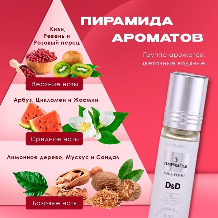 Духи масляные женские D&D, 6 мл Духи масляные женские D&D, 6 мл