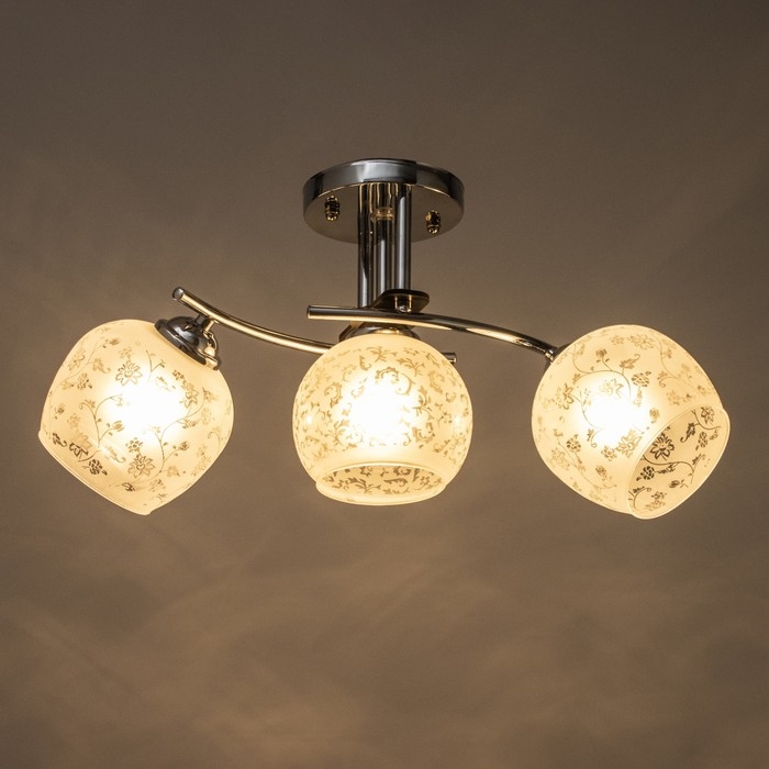 Люстра Люстра "Луис" 3xE27 40Вт хром 55x17x24см