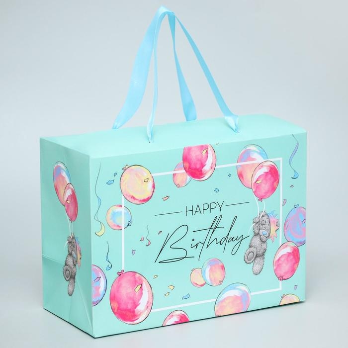 Пакет-коробка, 20x28x13 см Пакет-коробка, 20x28x13 см "Happy Birthday", упаковка, Me To You