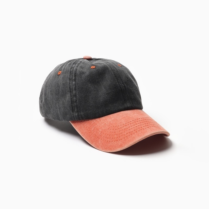 Кепка мужская MINAKU, цвет черный/коралловый, р-р 56-58 Кепка мужская MINAKU, цвет черный/коралловый, р-р 56-58