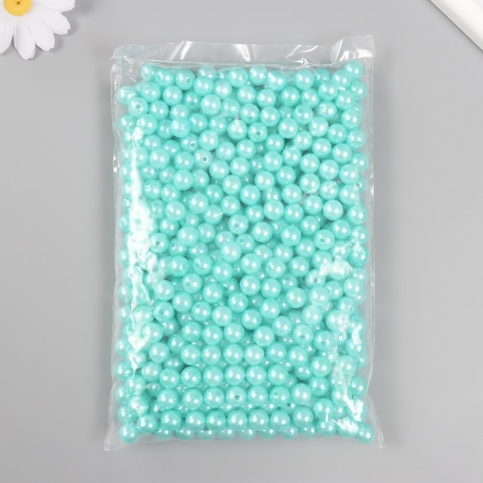 Набор бусин Набор бусин "Жемчуг" d 10 мм, 250 гр, зелёная бирюза