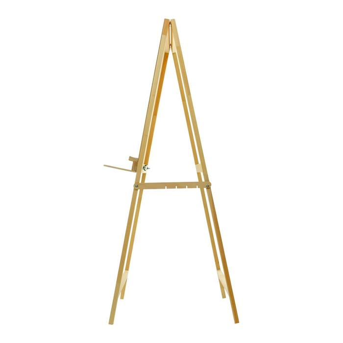 Мольберт тип «Хлопушка», 120 х 60 х 65 см, планшет 60 х 60 см, полка с двумя подстаканниками, неокрашенное дерево, Calligrata Мольберт тип «Хлопушка», 120 х 60 х 65 см, планшет 60 х 60 см, полка с двумя подстаканниками, неокрашенное дерево, Calligrata