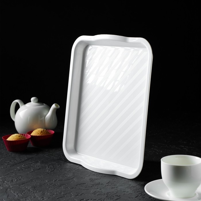 Поднос, универсальный, 25×29 см, цвет белый Поднос, универсальный, 25×29 см, цвет белый