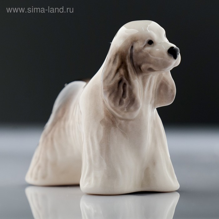 Сувенир «Кокер - спаниель», стоящий, 9×4×6 см, ручная работа, фарфор Сувенир «Кокер - спаниель», стоящий, 9×4×6 см, ручная работа, фарфор