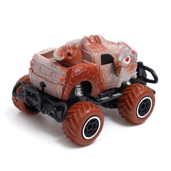 Джип DINO, радиоуправляемый , световые эффекты, работает от батареек, цвет коричневый Джип DINO, радиоуправляемый , световые эффекты, работает от батареек, цвет коричневый