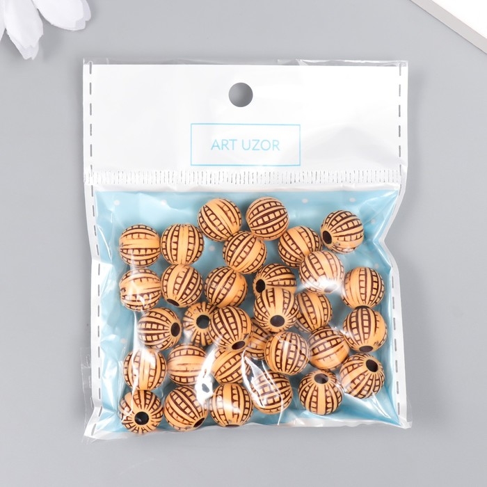 Бусины для творчества пластик Бусины для творчества пластик "Этно. Дольки" набор 20 гр 1,1х1,1х1 см