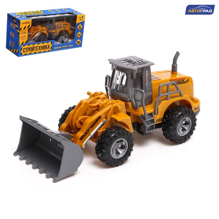 Трактор инерционный «Погрузчик», световые эффекты, подвижные детали, цвет жёлтый Трактор инерционный «Погрузчик», световые эффекты, подвижные детали, цвет жёлтый