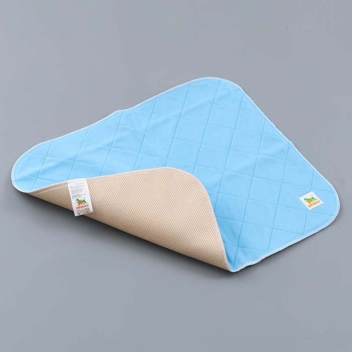 Пелёнка для животных многоразовая впитывающая, 70 х 90 см, голубой Пелёнка для животных многоразовая впитывающая, 70 х 90 см, голубой