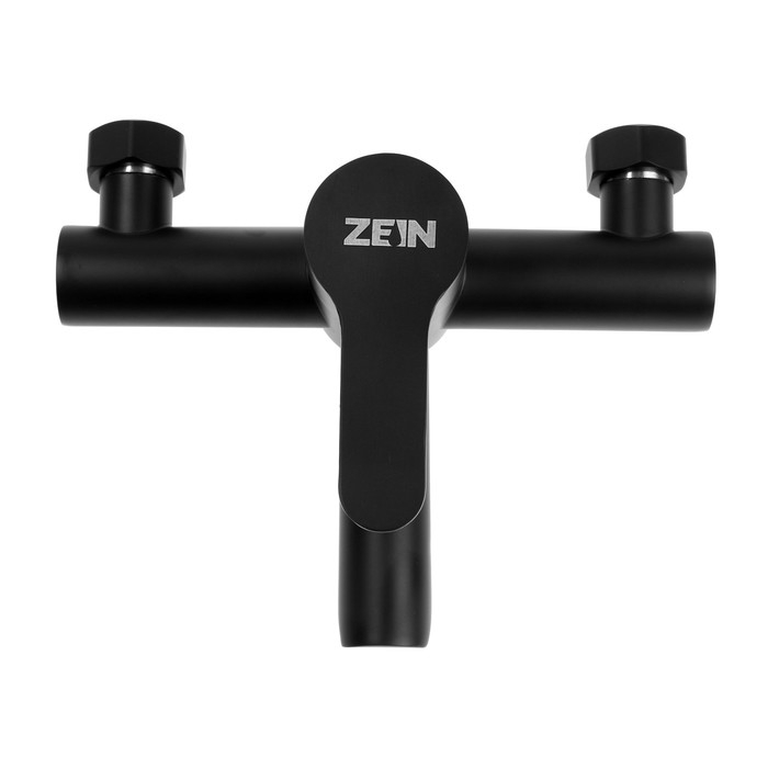 Смеситель для ванны ZEIN Z2649F, короткий излив, душевой набор, нержавеющая сталь, черный Смеситель для ванны ZEIN Z2649F, короткий излив, душевой набор, нержавеющая сталь, черный