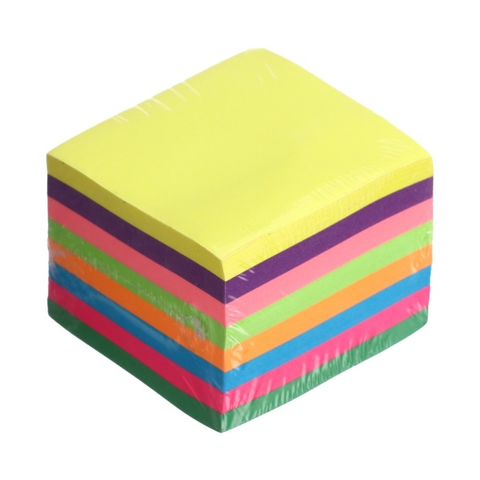Блок с липким краем 51 мм х 51 мм, 400 листов, флуоресцентный, 8 цветов Блок с липким краем 51 мм х 51 мм, 400 листов, флуоресцентный, 8 цветов