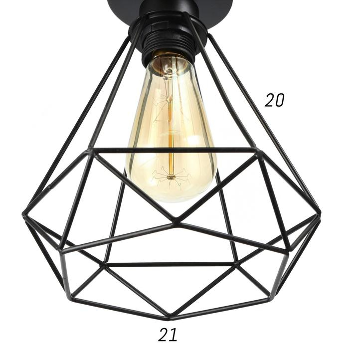 Люстра  Люстра "Адри" 1х60Вт E27 черный 16х16х18 см BayerLux