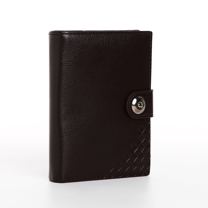Портмоне мужское на магните, 3 в 1, для купюр, автодокументов и паспорта, цвет коричневый Портмоне мужское на магните, 3 в 1, для купюр, автодокументов и паспорта, цвет коричневый