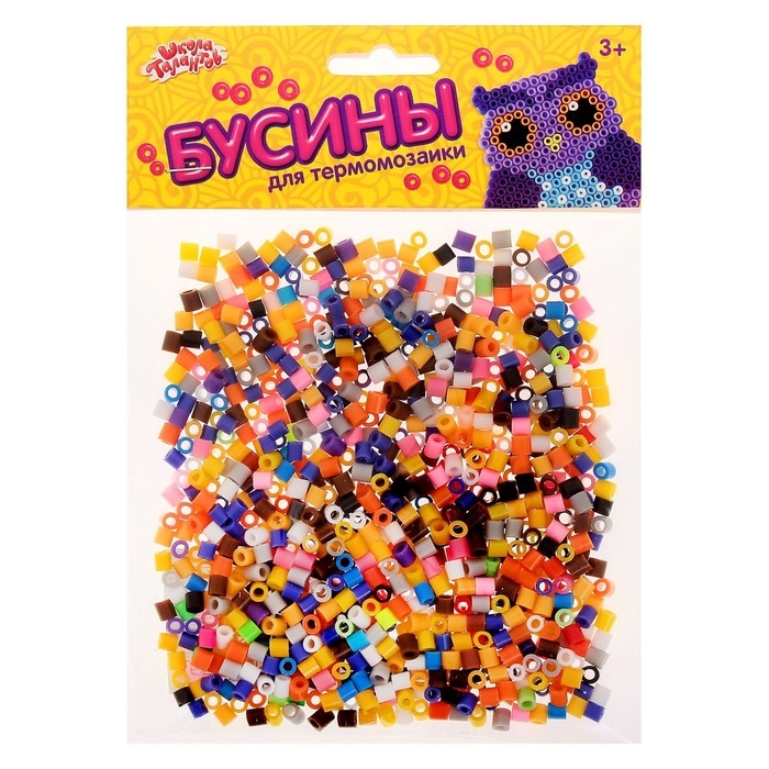 Бусины для термомозаики, набор 50 гр, цвета МИКС, диаметр бусины 5 мм Бусины для термомозаики, набор 50 гр, цвета МИКС, диаметр бусины 5 мм