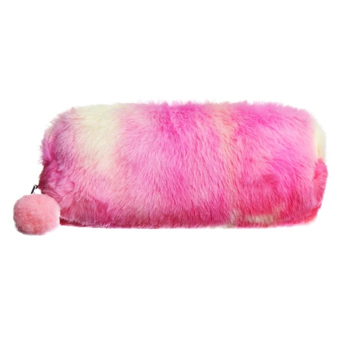 Пенал школьный меховой на молнии Calligrata Пенал школьный меховой на молнии Calligrata "Бамбошка", микс