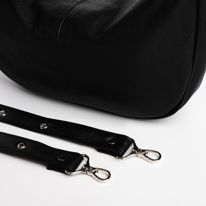 Сумка-багет Сумка-багет "Саломея" на молнии, цвет чёрный