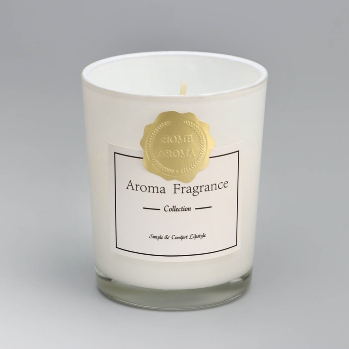 Свеча ароматическая  Свеча ароматическая "Aroma Candle",белый чай, белая, 5,5х6,5 см