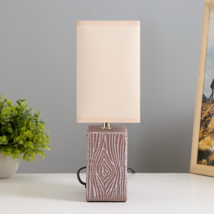 Настольная лампа Настольная лампа "Норма" Е14 40Вт кофе 17,5х10,5х28,5 см RISALUX