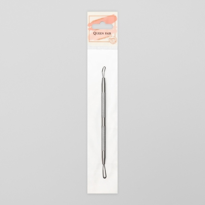 Петля косметологическая, двусторонняя, 13 см, цвет серебристый