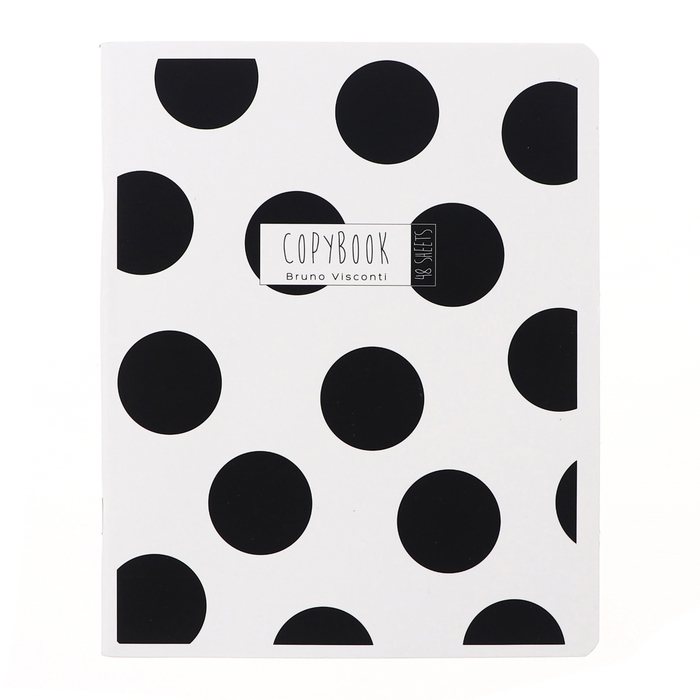 Тетрадь 48 листов в клетку BLACK&WHITE.NEW, обложка мелованный картон, ламинация Тетрадь 48 листов в клетку BLACK&WHITE.NEW, обложка мелованный картон, ламинация "софт-тач", МИКС