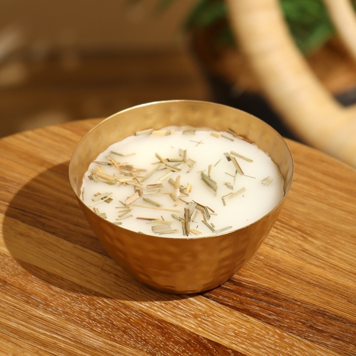 Ароматическая свеча в чаше 200 гр, парафин, lemongrass Ароматическая свеча в чаше 200 гр, парафин, lemongrass