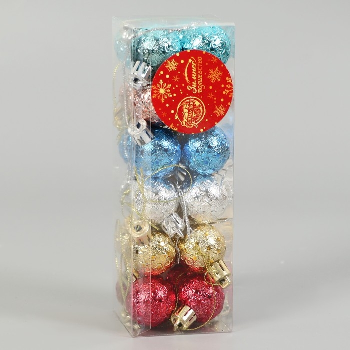 Набор шаров пластик d-3 см, 24 шт Набор шаров пластик d-3 см, 24 шт "Звёздная ночь" микс