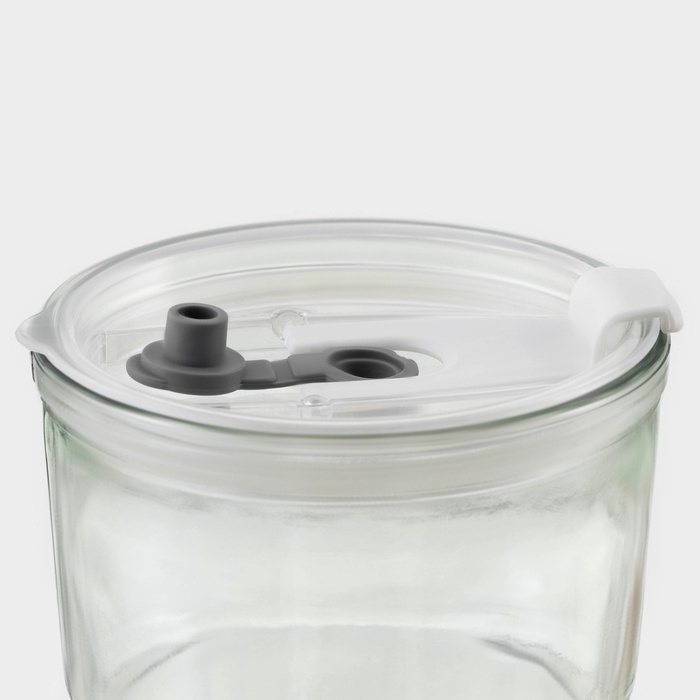 Стакан стеклянный с крышкой и трубочкой, 450 мл Стакан стеклянный с крышкой и трубочкой, 450 мл