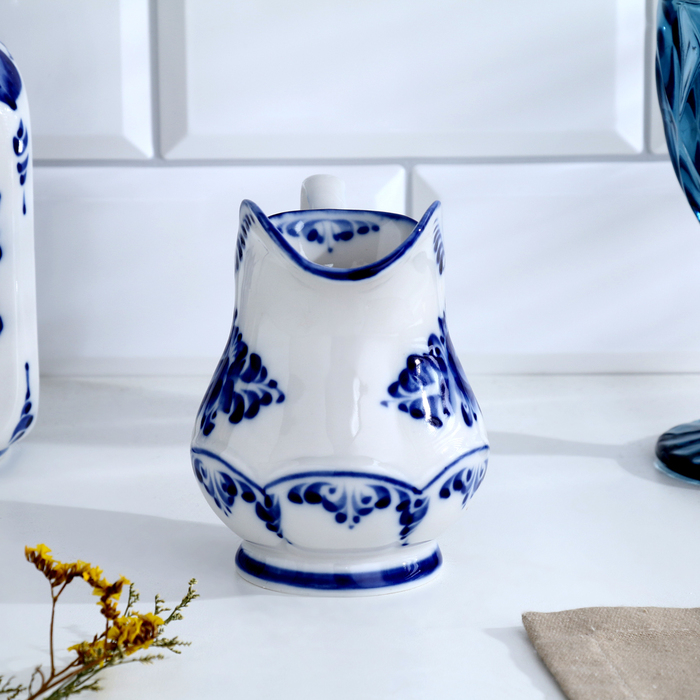 Сливочник «Летняя фантазия», H=12,5, гжель Сливочник «Летняя фантазия», H=12,5, гжель