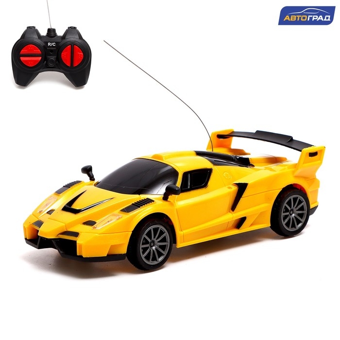 Машина радиоуправляемая «СпортКар», работает от батареек, цвет жёлтый Машина радиоуправляемая «СпортКар», работает от батареек, цвет жёлтый