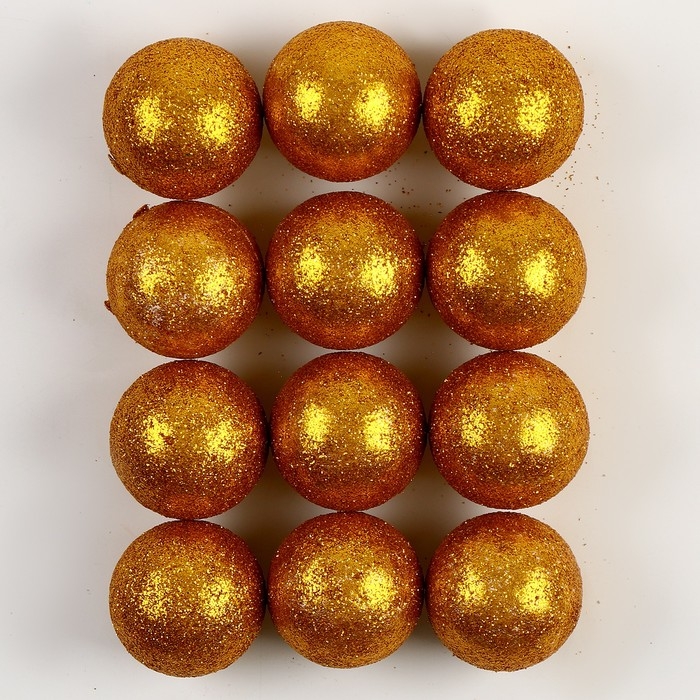 Новый год! Фигурка для поделок и декора «Шарик», набор 12 шт., размер 1 шт. — 4 см, цвет золотой Новый год! Фигурка для поделок и декора «Шарик», набор 12 шт., размер 1 шт. — 4 см, цвет золотой