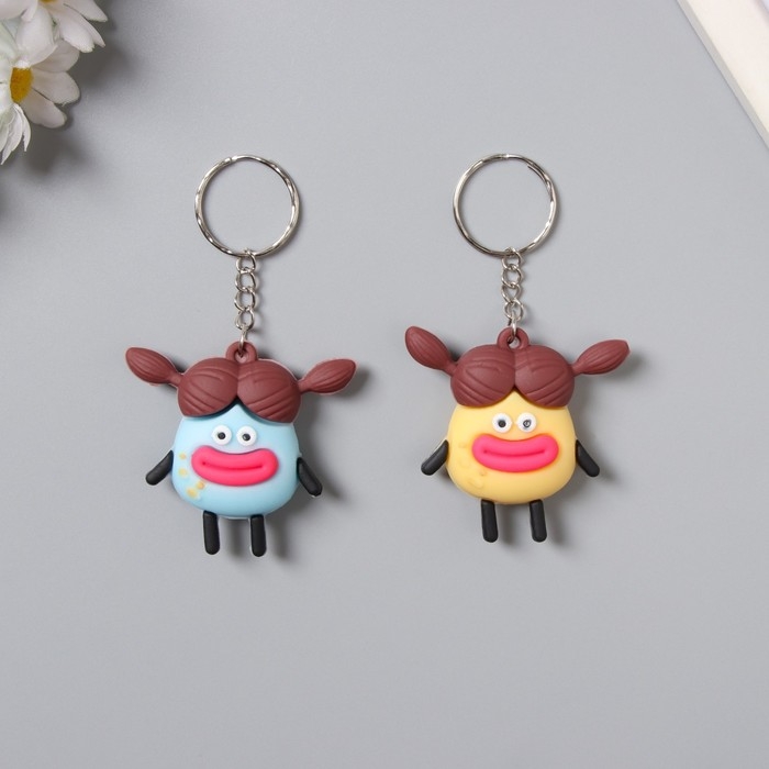 Брелок резина  Брелок резина "Картошка с большими губами" МИКС 5х5,5 см