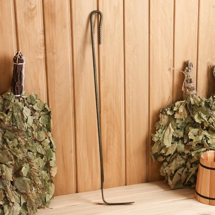 Кочерга металлическая золотистая, длина 66 см Кочерга металлическая золотистая, длина 66 см