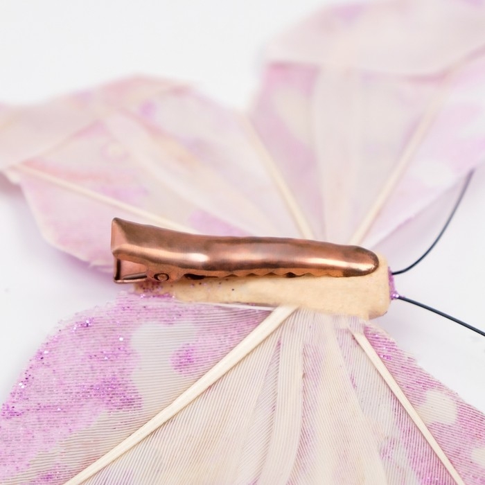 Декор на прищепке Декор на прищепке "Бабочка", сиреневый, 12 см