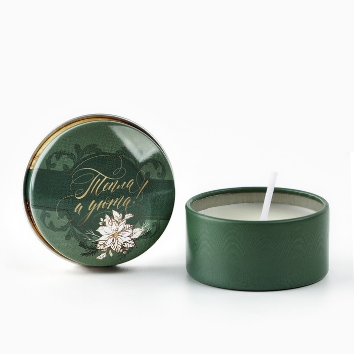 Свеча новогодняя в железной банке «Новый год: Тепла и уюта«Новый год: аромат мята, 4.8 см Свеча новогодняя в железной банке «Новый год: Тепла и уюта«Новый год: аромат мята, 4.8 см