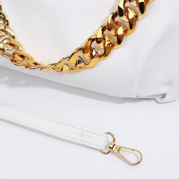 Сумка-багет на молнии, цвет белый Сумка-багет на молнии, цвет белый