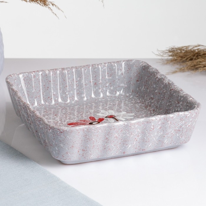 Емкость для запекания Емкость для запекания "Волна квадратная" 1,5л / 6,5х23х23см, дуэт