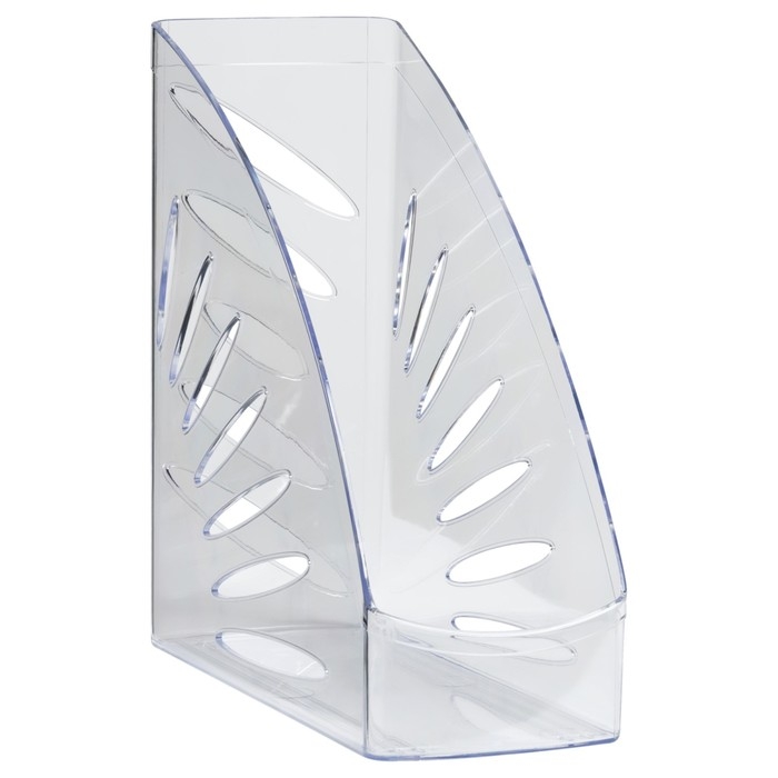 Лоток для бумаг вертикальный СТАММ  Лоток для бумаг вертикальный СТАММ "Тропик", прозрачный, ширина 110мм